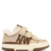 Atlanta Suede/Leather/Mesh Off White/Brown -Naked Wolfe Shop ATLANTA OFF WHITE BROWN 01