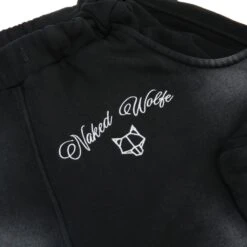 Cargo Sweatpants Vintage Black -Naked Wolfe Shop BLACK DISTRESSED SIGNATURE CARGO SWEATPANTS 03