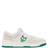 CM-01 Off White/Green Leather Suede Combo -Naked Wolfe Shop CM 01WhiteComboLeather 2