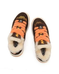 Crash Hairy Cow Suede/Wool Orange -Naked Wolfe Shop CRASH BROWN 04