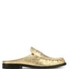 Gleam Eel Print Leather Gold -Naked Wolfe Shop GLEAM GOLD 01