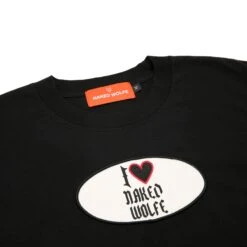 I Love Naked Wolfe T-Shirt Black -Naked Wolfe Shop Naked Wolfe Patch Tee 03