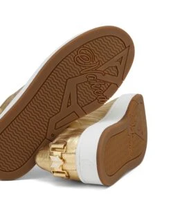 Suri Eel Print Leather Gold 8 Suri Eel Print Leather Gold -Naked Wolfe Shop SURI GOLD 03